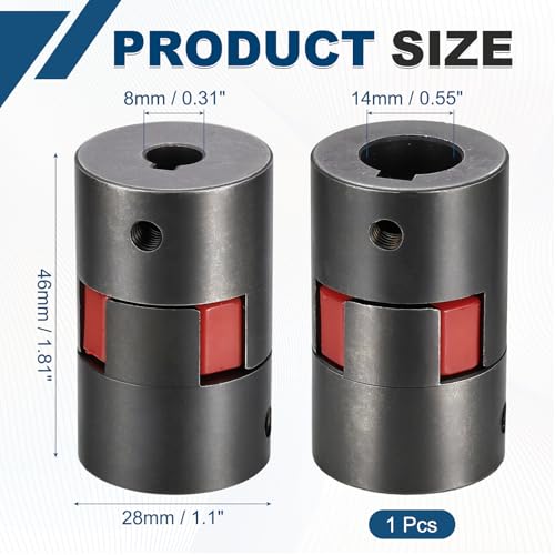 MECCANIXITY Flexible Coupling Coupler Set 5/16" to 35/64" L050 L-Jaw - size: 5/16" to 35/64"