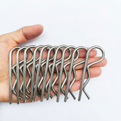 10Pcs Heavy Duty Cotter Pins,Hitch Pins Clip R Clips， Stainless Steel Spring Retaining Wire Hair Pins， Strong Spring Tension Large Hardware Pins for Trailer Tractors Mower Carts Truck Pin Clip M3X70mm - size: M3X70mm-10pcs