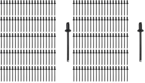 Antrader 1/8" x 1/4" Stainless Steel Blind Pop Rivets,Pop Rivets,DIY/Home/Automotive Repairs,Black,100Pcs (Pack of 2) - color: All Black, size: 1/8" x 1/4" (Pack of 2)