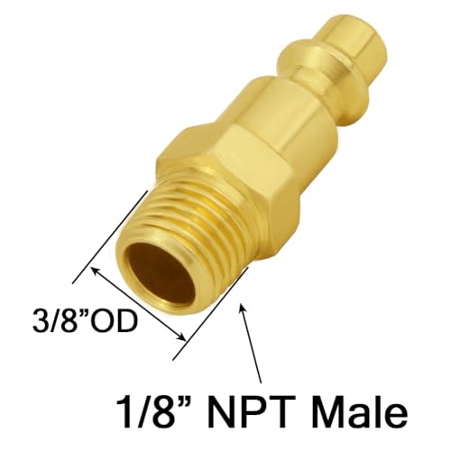 Joywayus 4PCS 1/8 Inch NPT Male Industrial Air Hose Quick Connect - size: 1/8"NPT Male