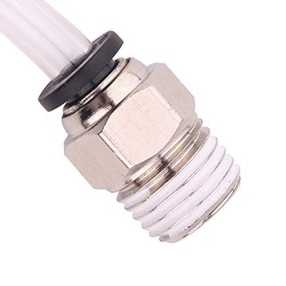 Push to Connect Tube Fitting, Male Straight - 1/4" Tube OD x 1/8" NPT Thread, Pack of 10 - size: 1/4" OD x 1/8" NPT, style: Pack of 10