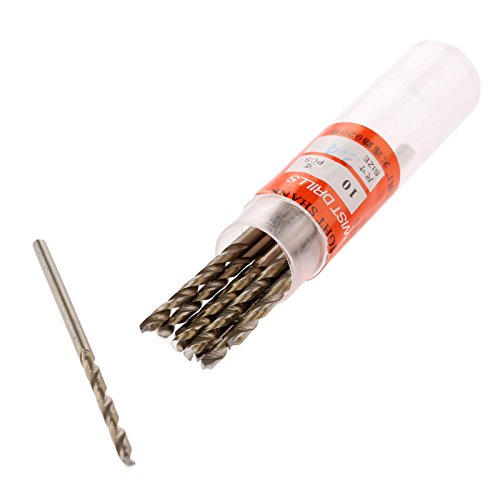 10PCS 2mm Mini HSS Drill Bit,Straight Shank Twist Drill - size: 2mm