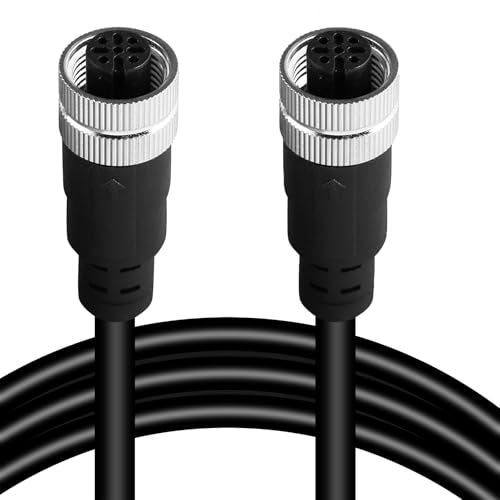 M12 5-Pin Double Female Connector Cable – Industrial Waterproof Sensor Extension Wire, A-Coded Safe Signal Cord for Automation, Robotics, Machinery - size: 3m, style: 5pin Double Female