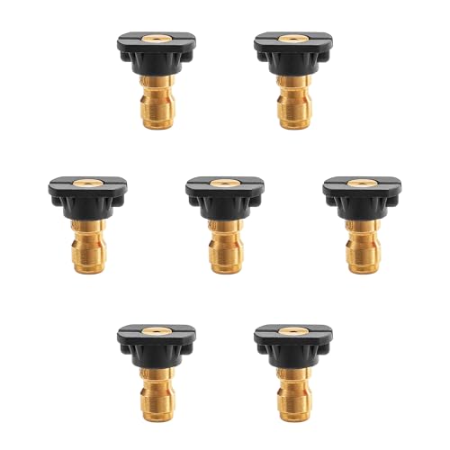Pressure Washer Tips, 65 Degree Soap Nozzle Black, 7 Pack for Cars - color: Black