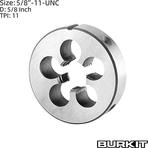 Burkit 5/8"-11 UNC Round Threading Die Right Hand - size: 5/8-11 UNC
