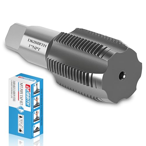 DKIBBITH 1" NPT Pipe Tap Carbon Steel Hand Threading Tool for Assorted Plumbers Mechanics DIY Thread cutting tools. - size: 1"