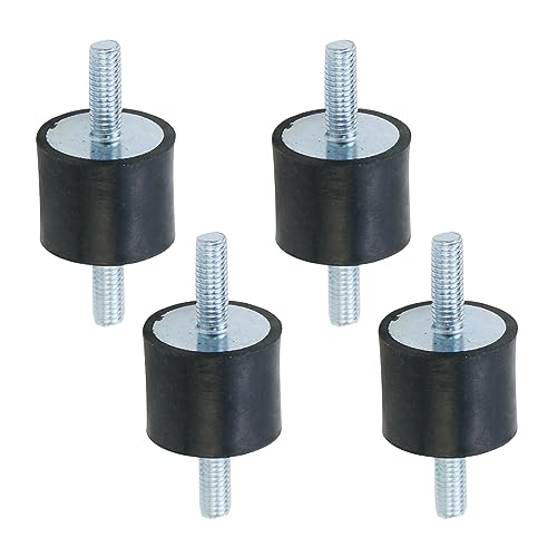 MY MIRONEY 4PCS 25 x 20mm Rubber Isolator Mounts with M6 x 18mm Studs - size: M6 x 18mm;25 x 20mm (Double Studs)