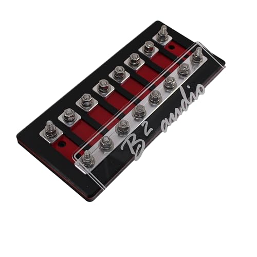 8 Spot Heavy Duty ANL Fuse Distribution Block w/Acrylic B2 Audio Cover (8 Spot) - size: 8 Spot