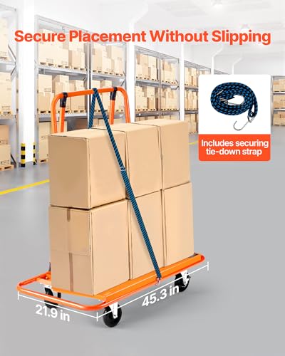 VEVOR Heavy-Duty Panel Dolly, Drywall Cart Features 45.28" x 21.8" Deck & 5" Swivel Wheels, Drywall Sheet Cart, Handling Wall Panel, Sheetrock, Lumber, Ideal for Garage, Home, Warehouse
