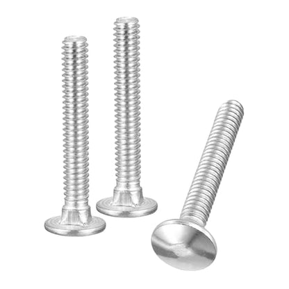 uxcell 1/4-20x2 Carriage Bolt, 10pcs Round Head Square Neck Screws, 304 Stainless Steel, Fully Threaded, Silver - size: 1/4-20x2"