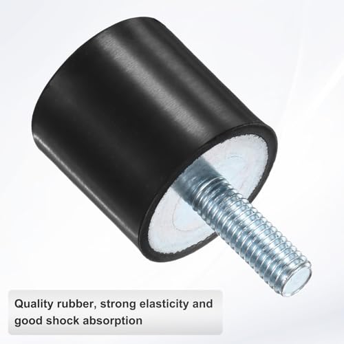 M METERXITY 8-Pack Rubber Mounts D30mmxH30mm Male/Female Vibration Isolators Cylindrical Shock Absorber W M8 x 23mm Studs for Air Compressor/Car/Pump/Boat/Garage Motor/Bobbins Rubber Isolators - size: M8 x 23mm, 30mm x 30mm