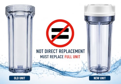 CFS Water Filter Housing Kit, 10 x 2.5 in, 1/4 in NPT, Carbon Block - size: 10 x 2.5 in, 1/4 in NPT