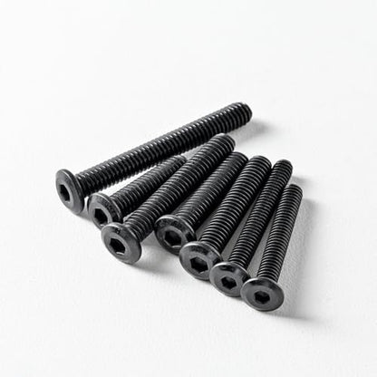 3/8-16 x 1-1/2 (8 Pack) Flat Head Hex Socket Cap Screws Bolts, Black Oxide 304 Stainless Steel 18-8, Hex Drive, Bright Finish, Fully Machine Thread - size: 3/8-16 x 1-1/2