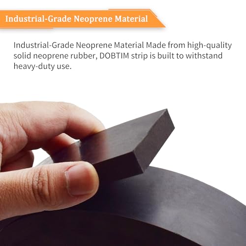 Neoprene Rubber Strips 1/2(.500)" Thick X 2" Wide X 10' Long, Solid Rubber Rolls Use for Gaskets DIY Material, Supports, Leveling, Sealing, Bumpers, Protection, Abrasion, Flooring - size: 2" x 10', style: .500" thick(No Adhesive）