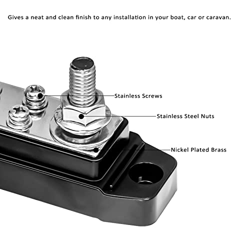 Recoil BBPG5 Bus Bar Stud Positive and Negative Power Distribution Block - style: Discrete Two Sets of 1x5/16" Studs & 4 Screws