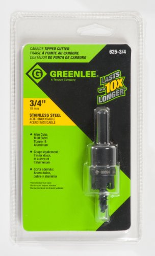 Greenlee 625-3/4 Carbide-Tipped Hole Cutter, 3/4-Inch - size: 3/4-Inch