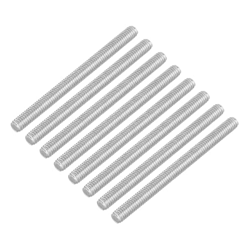 uxcell 16Pcs Fully Threaded Rod, M4 x 50mm 304 Stainless Steel Right Hand Thread Bar Studs M4-0.7 Thread Pitch for Furniture Machinery Assembly - size: M4 x 50mm