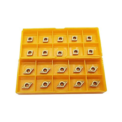 CCMT21.51 CCMT060204 DCMT21.51 DCMT070204 Carbide Turning Inserts,CCMT Insert DCMT Insert Mutilayer Coated Lathe Replacement Inserts for Lathe Turning Tool Holder Boring Bar,20 Pieces - style: 20pcs CCMT21.51+DCMT21.51