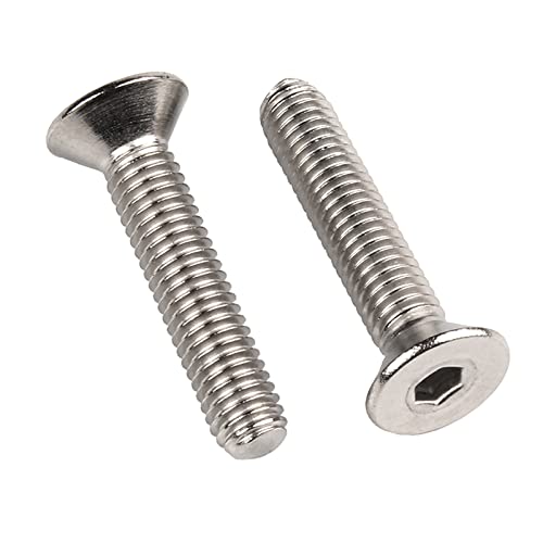 M3-0.5 x 25mm Flat Head Socket Cap Screws Bolts, Stainless Steel 18-8 (304), Bright Finish, Allen Socket Drive,Machine Screws Inner Hex Screw Fasteners Bolts 100 Pcs - size: M3-0.5x25mm（100 Pcs）