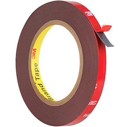 Double Sided Heavy Duty, Waterproof Mounting Foam Tape, 33ft Length, 0.4in Width, Strong Adhesive Tape for LED Strip Lights, Automotive, Home/Office Decor, Outdoor, Made of 3M VHB Tape - size: 33FT (1 Pack)