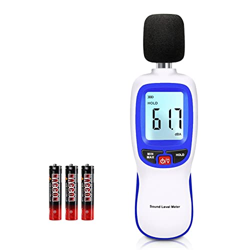 Decibel Sound Meter, Hand-Held Sound Level Meter 30dB to 13dB(A), Noise Meter Monitor with Backlight Alert, Noise Level Meter Tool for Home Office Job-site - color: Colored B