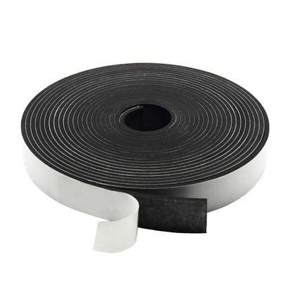 DOBTIM Neoprene Rubber Strips Self Adhesive 1/8" X 1" X 25' - size: 1" X 25', style: .125" thick(Adhesive）