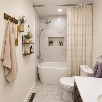 Shower Curtain Rod 30-64 Inch Tension Curtain Rod Shower Rod for Bathroom - color: Silver, size: 30-64 inches