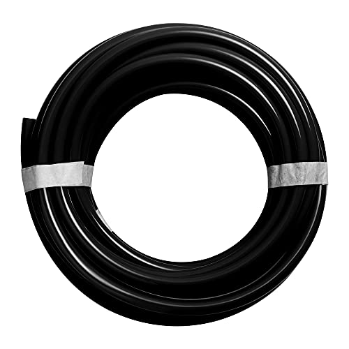 Feelers Pneumatic PU Tubing, 3/8"OD Hose PU Polyurethane Air Hose Tube Line for Air Compressor Water Fluid Transfer Black (32.8 ft) - color: Black, size: 3/8" OD - 32.8ft