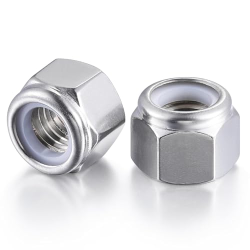 3/4"-10 Nylon Insert Lock Nuts (Silver 304 Stainless Steel, 8-Pack) - size: 3/4"-10, style: Silver 304 Stainless Steel