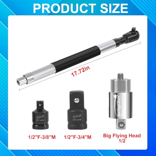1/2-inch offset extension wrench, a three-in-one manual, electric and pneumatic wrench that can be switched, suitable for use in any narrow spaces,socket wrench.