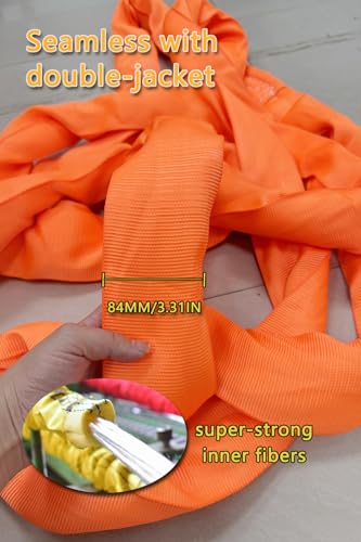 11,000 LBS Lifting Sling, 13 FT Eye & Eye Round Sling - size: 11,000lb-13ft