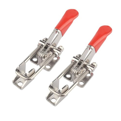 2Pcs Heavy Duty Toggle Clamp Capacity 400LBs, 304 Stainless Steel Adjustable U Bolt Holding Quick Release Latch 40323