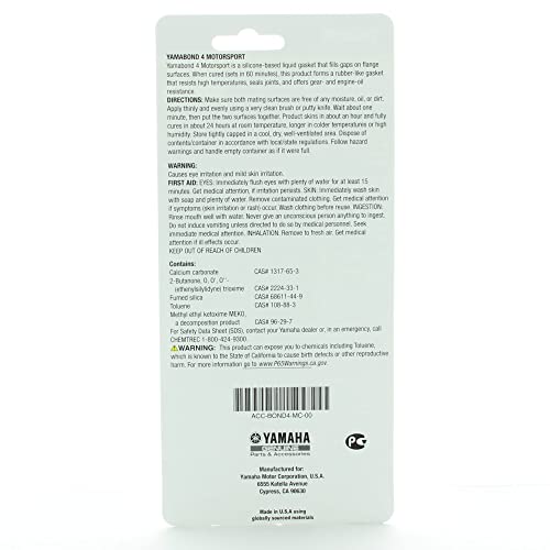 Yamaha Original OEM Yamalube Yamabond 4 Silicone Based Liquid Gasket Yamaha Part# Acc-YAMAB-ON-D4 - (1) 2.5 oz Tube