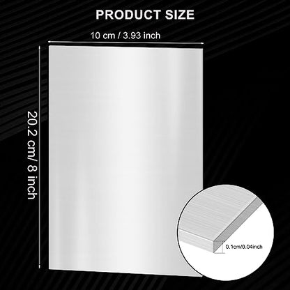2PCS 304 Stainless Steel Sheets, 8" x 4" x 0.04" Inch (19 Gauge) Stainless Steel Plates 1MM Thick Stainless Steel Shim Plates Metal Sheets for Kitchen DIY Craft Making - size: 8 x 4 inch (2PCS)