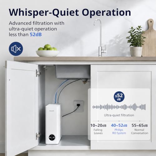 Philips Reverse Osmosis Water Filter System，400G Under Sink Water Filter - size: Standard‑Flow Model