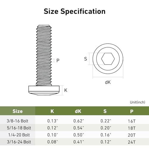 1/4-20 x 2 Bolt, 30PCS Flat Head Hex Socket Cap Screws Bolts, 304 Stainless Steel 18-8, Fully Threaded, with Hex Spanner - color: Silver, size: 1/4-20 x 2