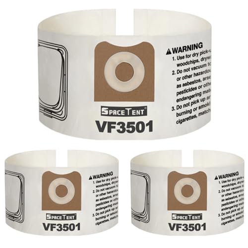 3 Pack VF3501 Replacement Bags for Rigid 3-4.5 Gallon Wet/Dry Vacuums - size: 3PK, style: Heavy Duty