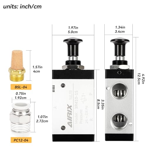 1/2" NPT Manual Control Valve 3R410-15, 3-Port 2-Position Hand Valve - size: 1/2'' NPT, style: 3 Way 2 Position