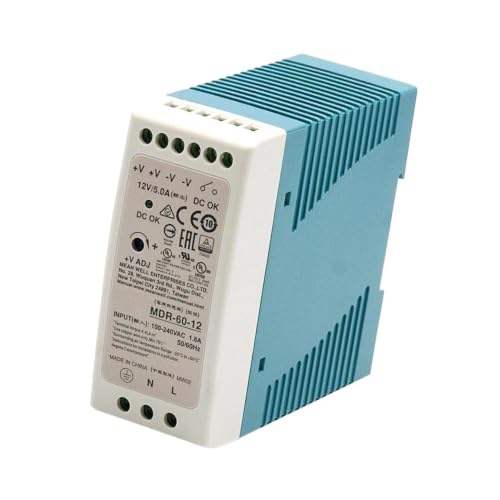 MDR-60-12 12V 5A 60W Industrial Switching Power Supply with Wide Input Voltage Range
