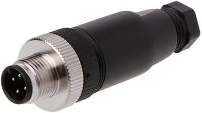 Elecbee Field Wireable M12 Connectors 4 Pin A Code Male Straight Plug Unshiled Waterproof for 22AWG 0.34mm² Cable