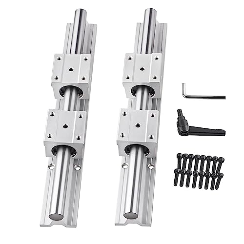 Linear Rail SBR16-600mm 16mm Fully Supported Slide Shaft Rod Guide Kit for 16mm Slotted Bearings CNC 3D Printer - size: 600mm, style: SBR16