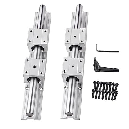 Linear Rail SBR16 Kit, 2Pcs SBR16-700mm Fully Supported Linear Guide and 4Pcs SBR16UU Bearing Block for CNC Machine,Automated Machines and Equipments - size: 700mm, style: SBR16