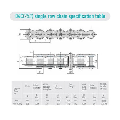 20 Tooth Roller Chain Sprocket, 25 Chain, 19mm Bore, Kw - size: 20T/19(6x2.8)mm keyway