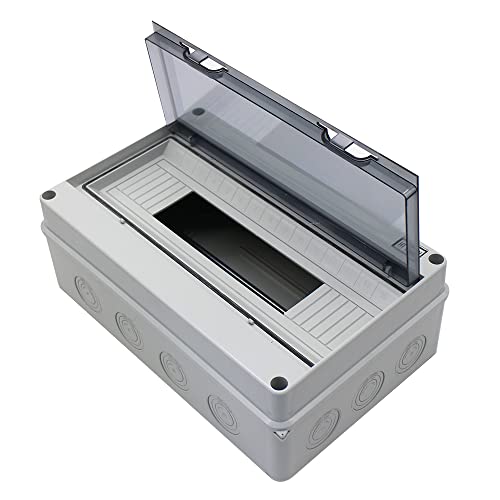 IP65 ABS Waterproof Circuit Breaker Distribution Box Din Rail, 15 Way - size: 15WAY-310mmx 200mmx110mm