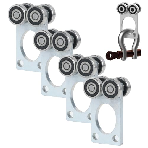 4Wheel Trolley Assembly Rollers.Bearing Trolley Assembly.The top of the Trolley has Room for Set Screws, Allowing the use of a 1-5/8" high Strut Channel - style: A-4Wheel Trolley 4pcs