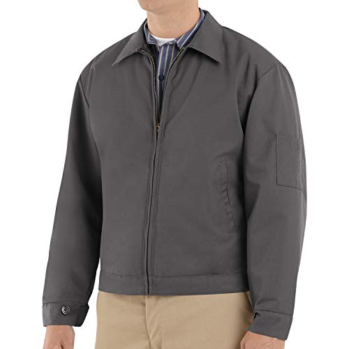 Red Kap Men's Slash Pocket Jacket - color: Charcoal, size: X-Large Tall