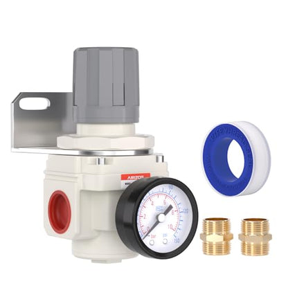 AIROE 3/4" NPT Air Pressure Regulator,Compressed Air System,Mini Air Regulator AR4000-06,0-150 PSI Gauge - size: 3/4"NPT