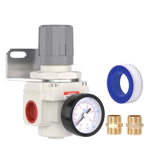 AIROE 3/4" NPT Air Pressure Regulator,Compressed Air System,Mini Air Regulator AR4000-06,0-150 PSI Gauge - size: 3/4"NPT