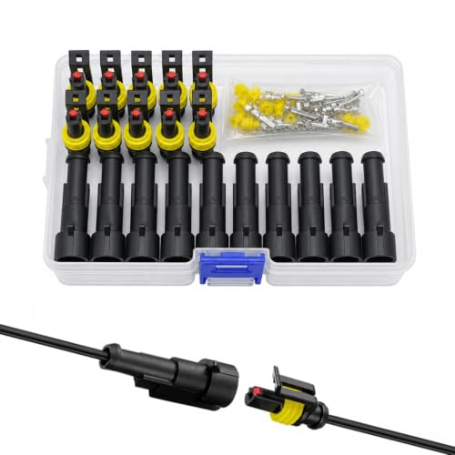 1P Waterproof Car Electrical Connector 10 Kit Automotive Connector Kit - size: 1p