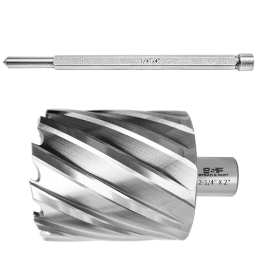 S&F STEAD & FAST Annular Cutter with Pilot Pin, 2-1/4" x 2", Mag Drill Bit - size: 2-1/4" x 2"